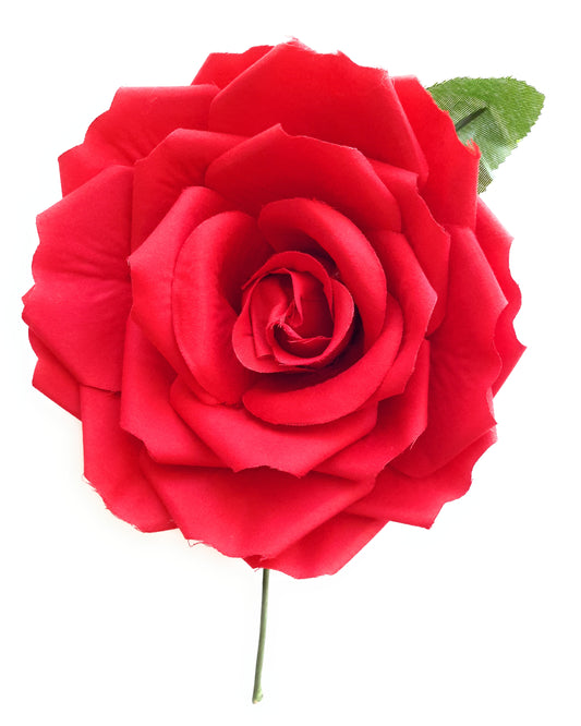 Flor Flamenca Pelo Grande Ø16cm · Rojo