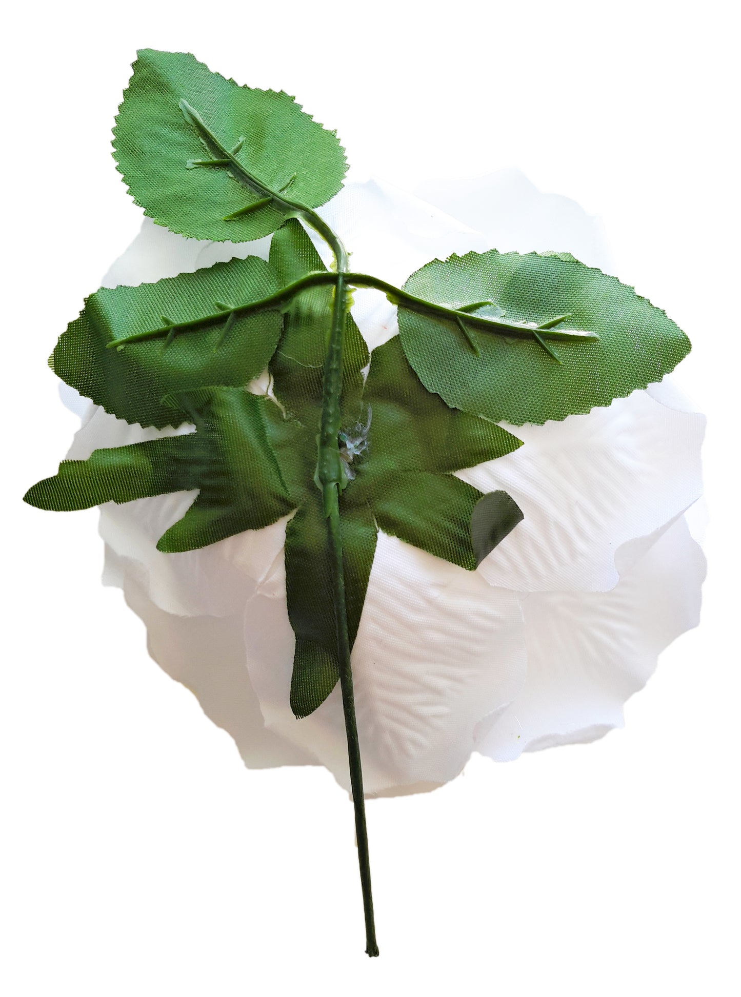 Flor Flamenca Pelo Grande Ø19cm · Blanco