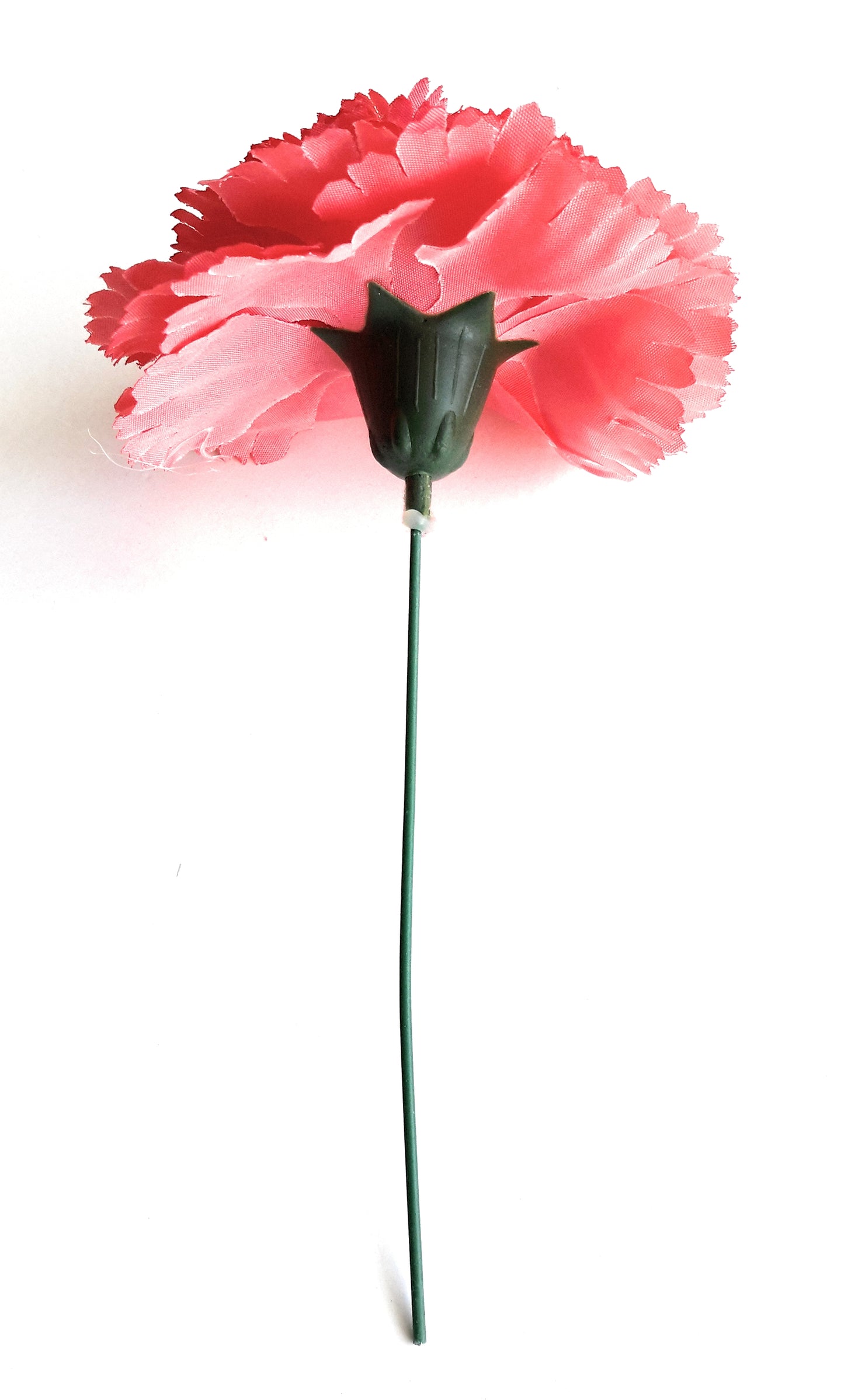 Clavel Flamenco Flor Pelo Ø9cm · Coral