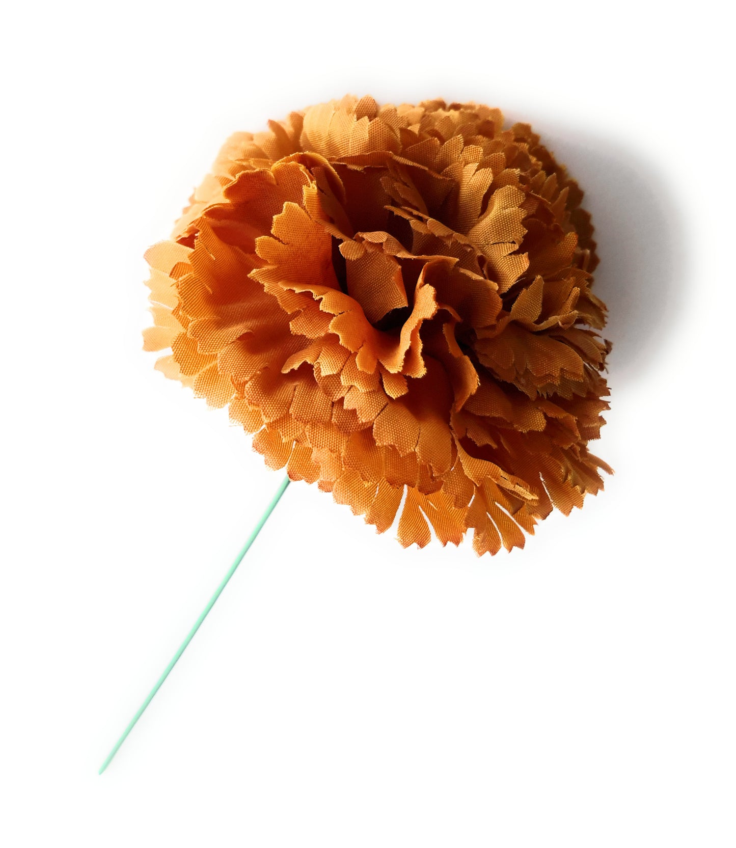 Clavel Flamenco Flor Pelo Ø9cm · Mostaza