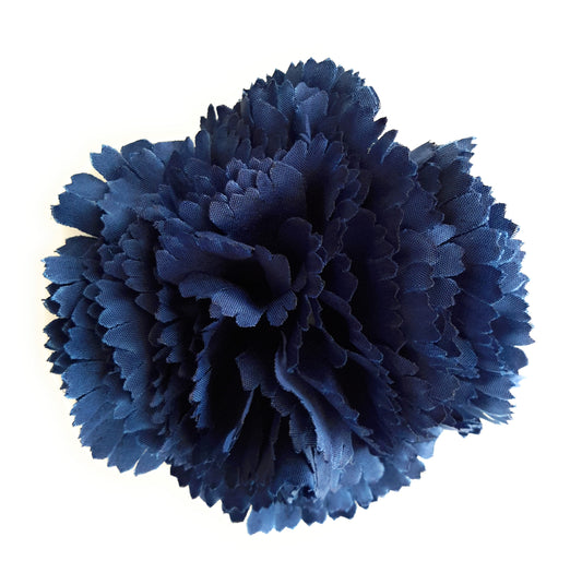 Clavel Flamenco Flor Pelo Ø9cm · Azul Marino