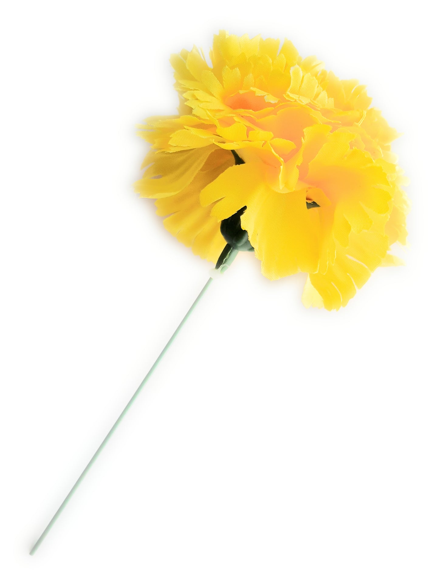 Clavel Flamenco Flor Pelo Ø9cm · Amarillo