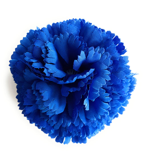 Clavel Flamenco Flor Pelo Ø9cm · Azul