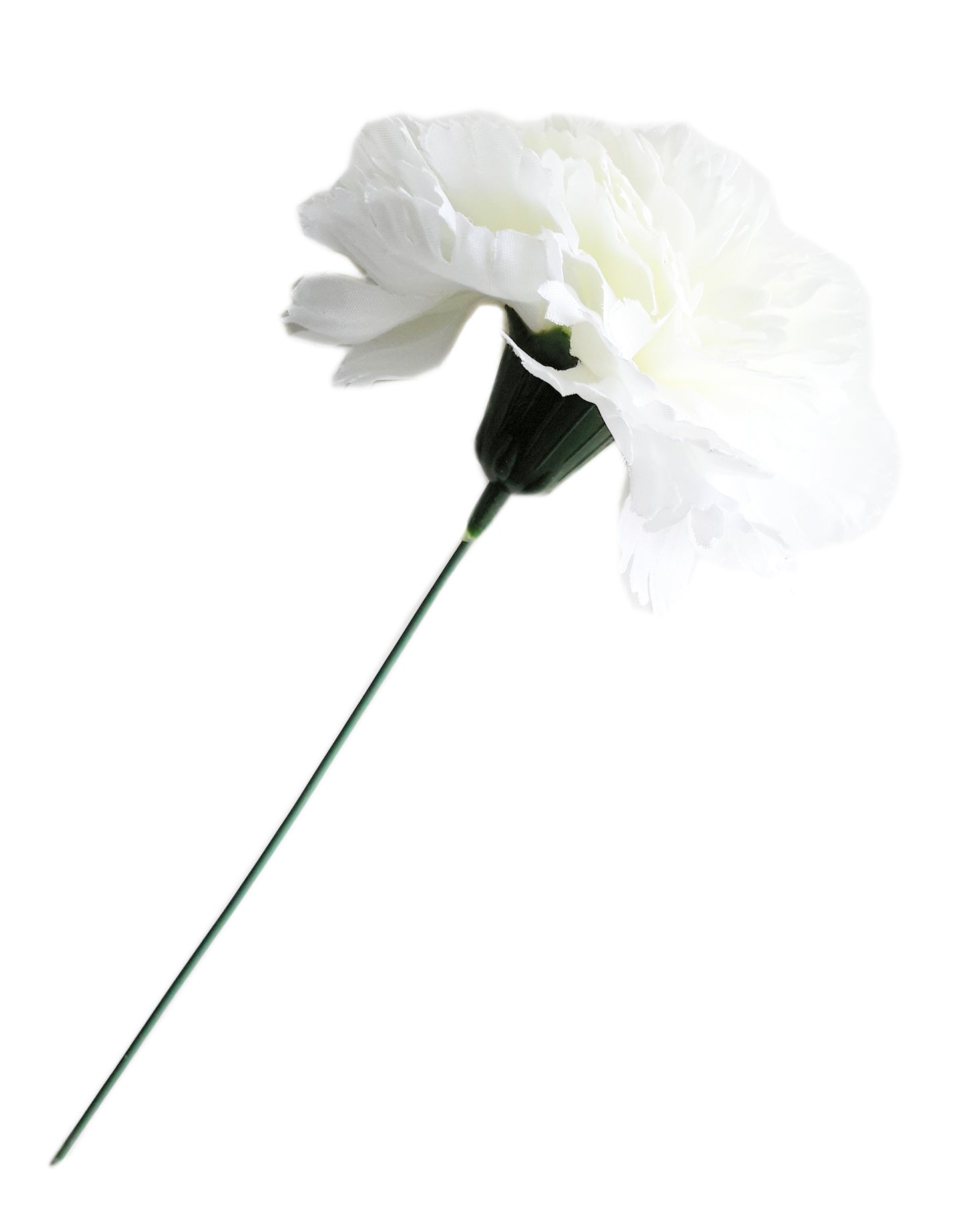 Clavel Flamenco Flor Pelo Ø9cm · Blanco