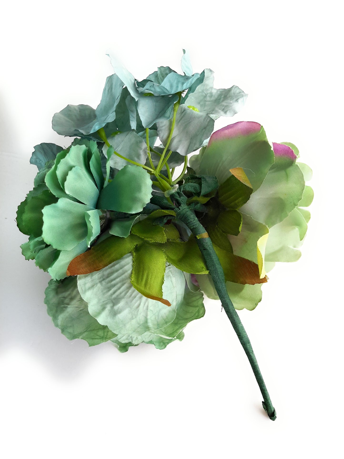 Ramillete Flores Flamencas Feria de Abril Sevilla · Verde