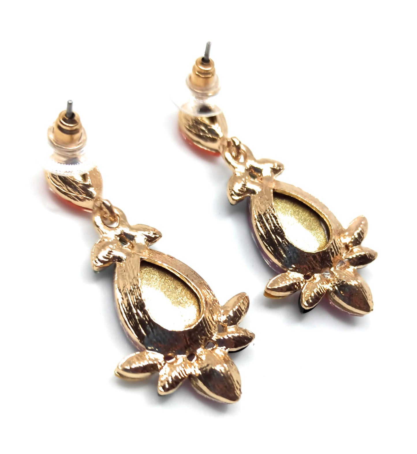 Pendientes Cristal Color · Coral