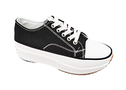 Zapatillas Bajas Maxi Plataforma · Negro (T.38 - T.41)