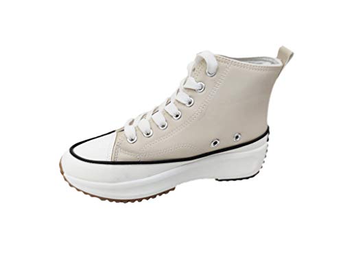 Zapatillas Altas Maxi Plataforma · Polipiel Beis (T.37 · T.38)