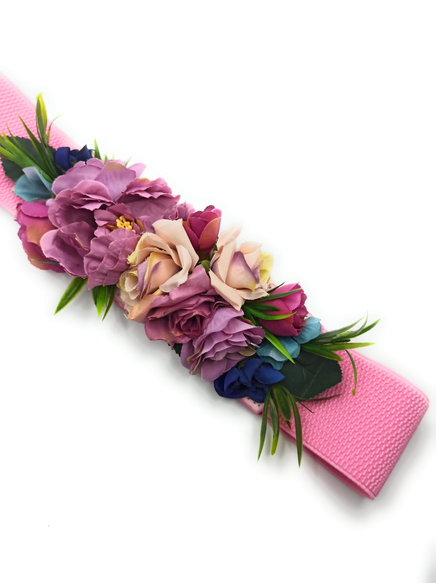 Cinturón de Flores · Cinta Rosa Peonia Malva