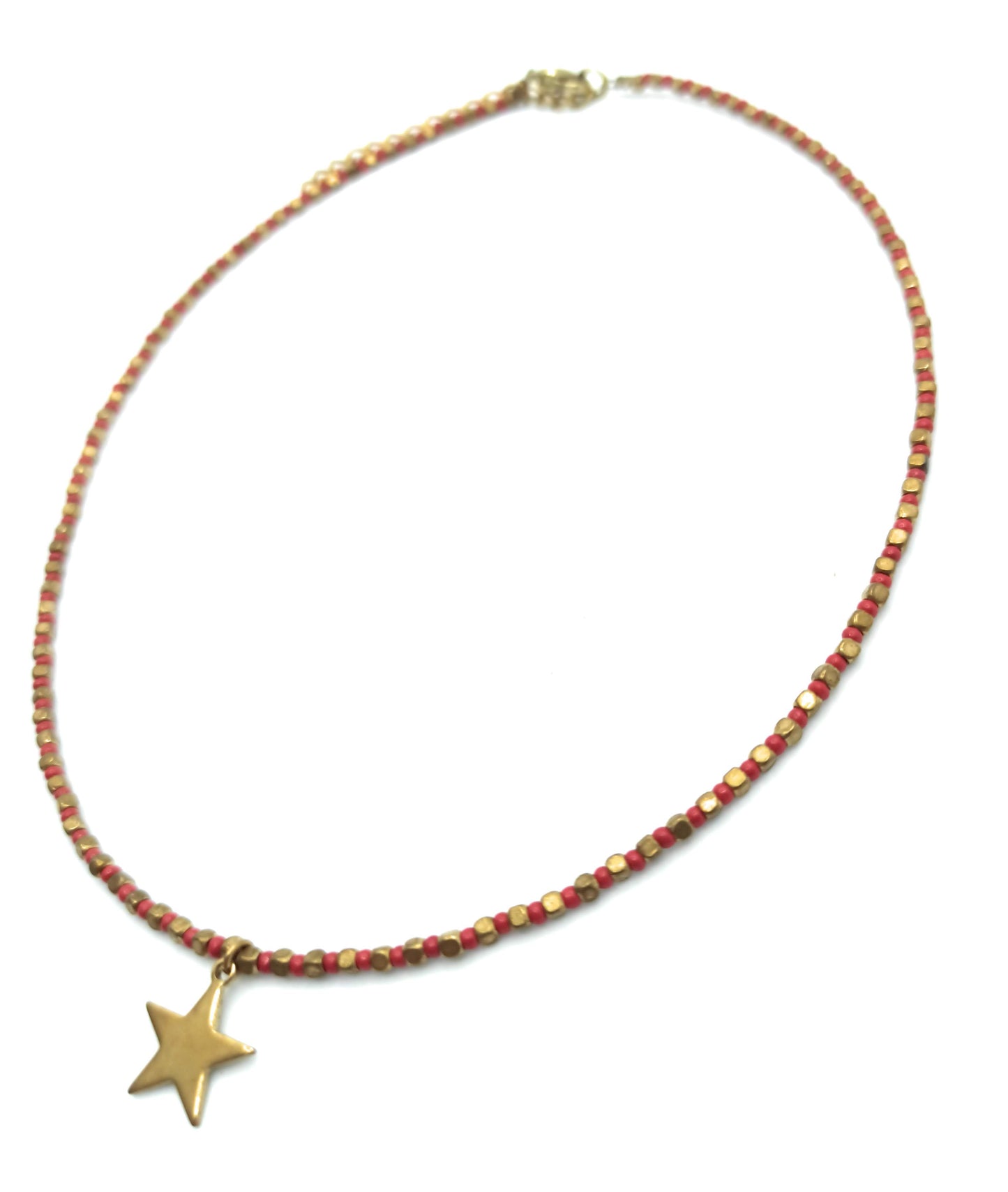 Collar con Cuentas · Rojo Estrella