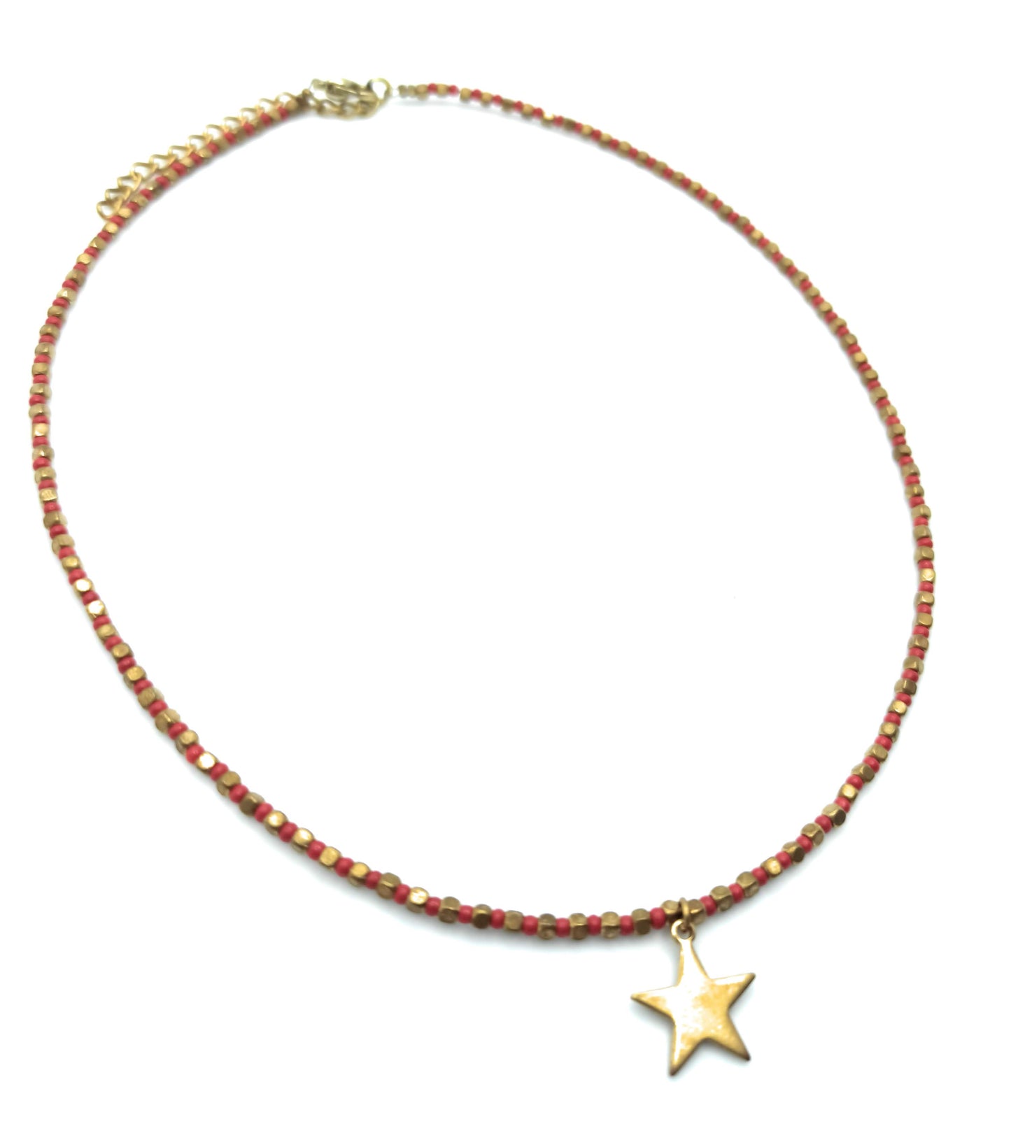 Collar con Cuentas · Rojo Estrella