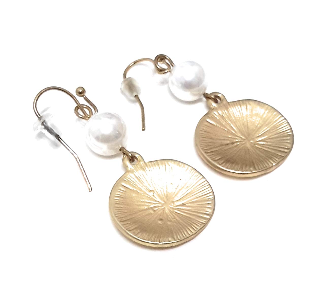Pendientes Largos Dorados · Perla (última unidad!)