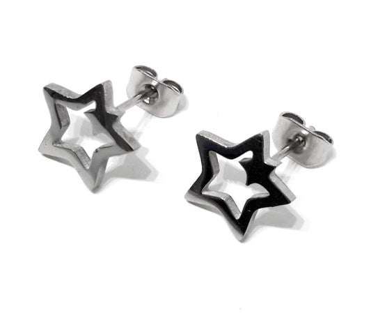 Pendientes Plateados · Estrellitas