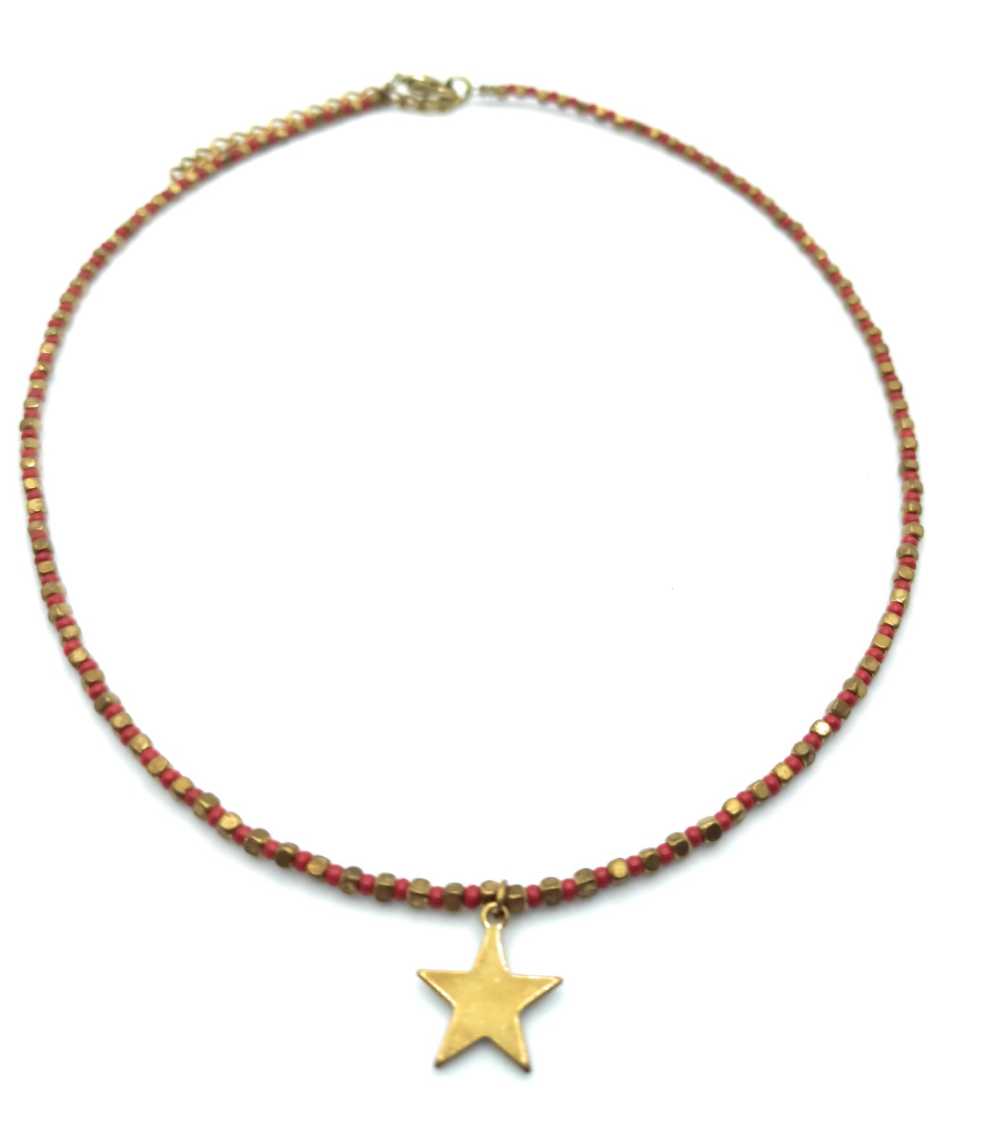 Collar con Cuentas · Rojo Estrella