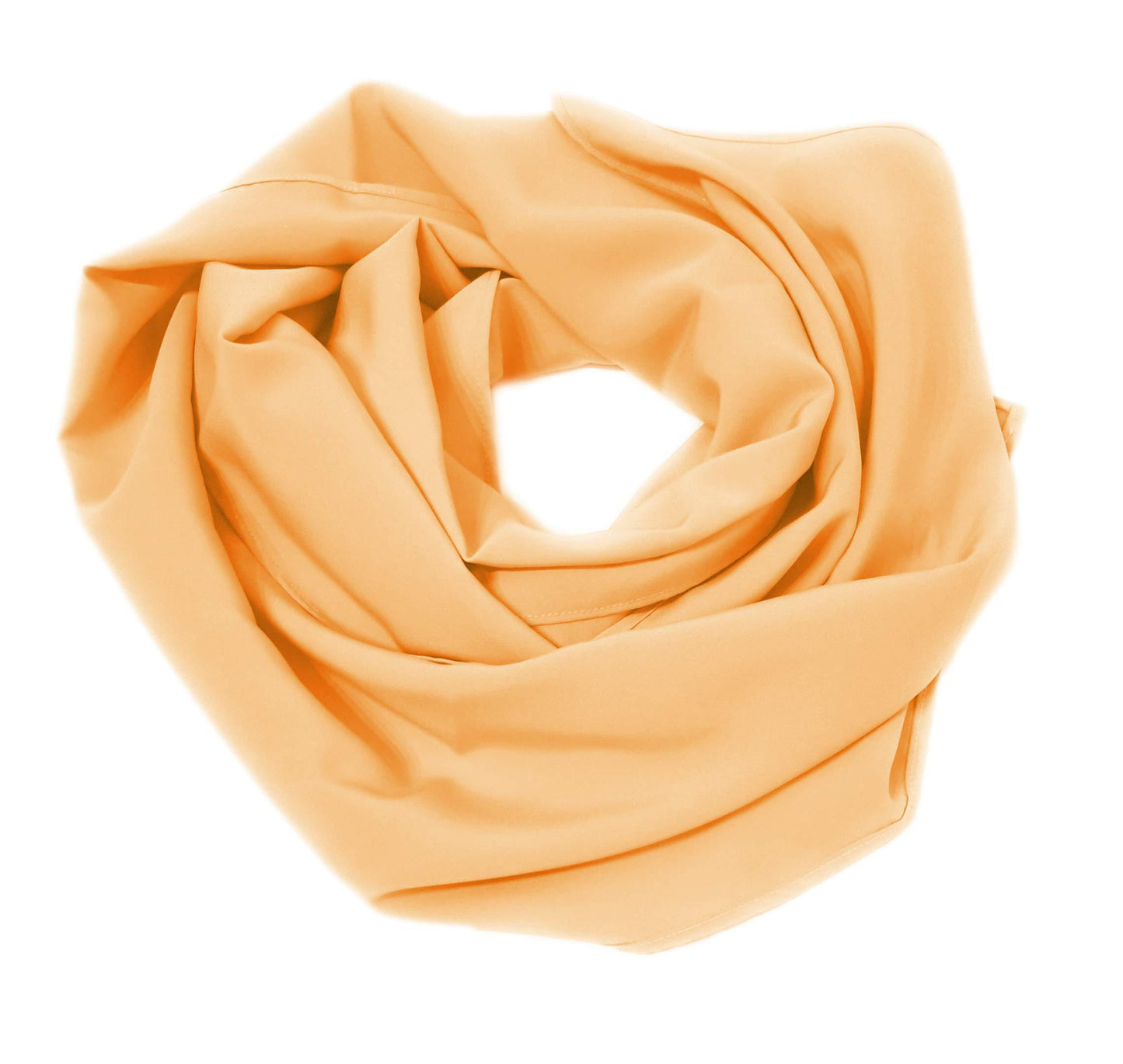 Chal de Fiesta Crepe de Seda – Elegancia Artesanal Hecha en Sevilla · Naranja (50x150cm)