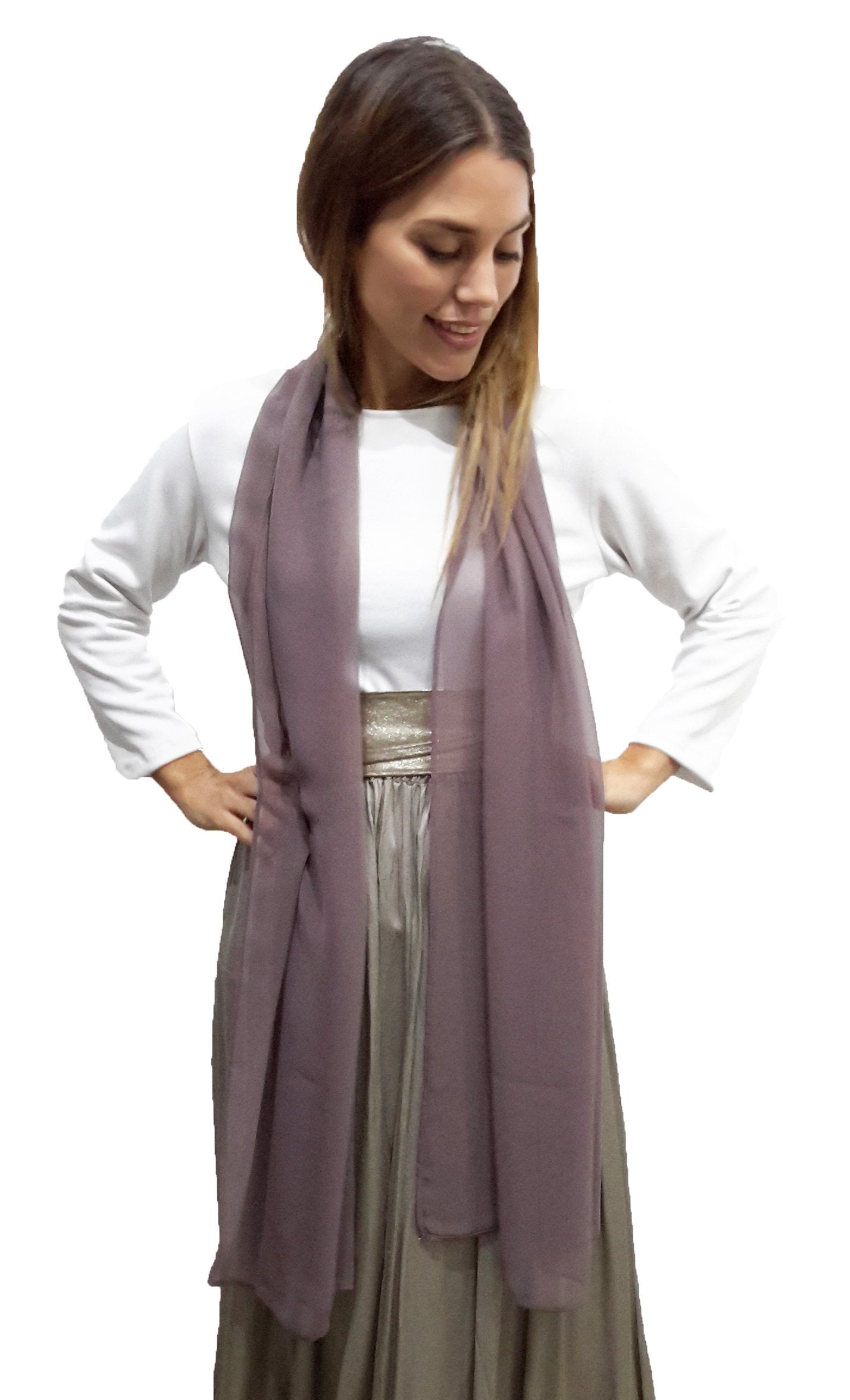 Chal de Chiffon · Malva (50x200cm)