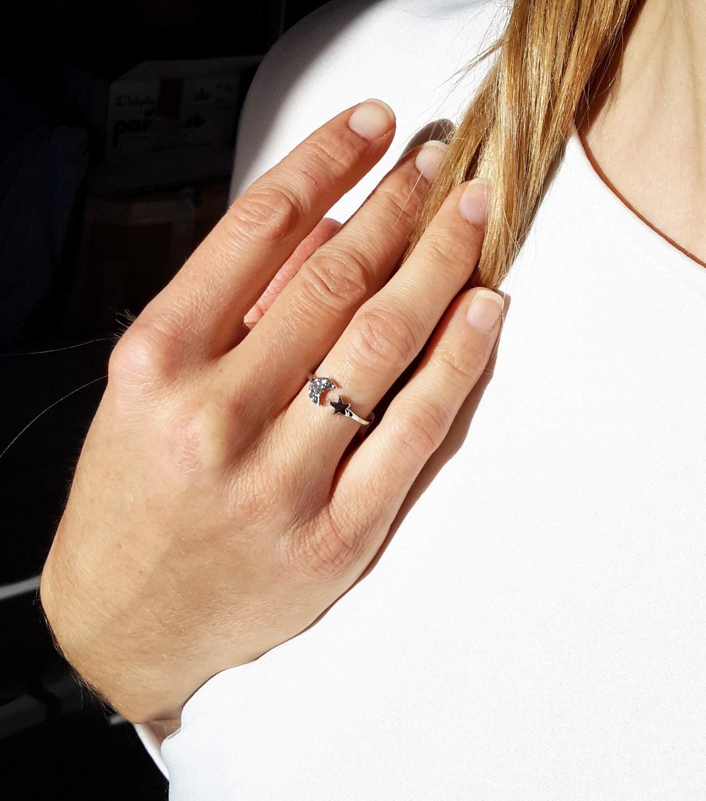 Anillo Plateado · Luna T.16 (5,6cm)