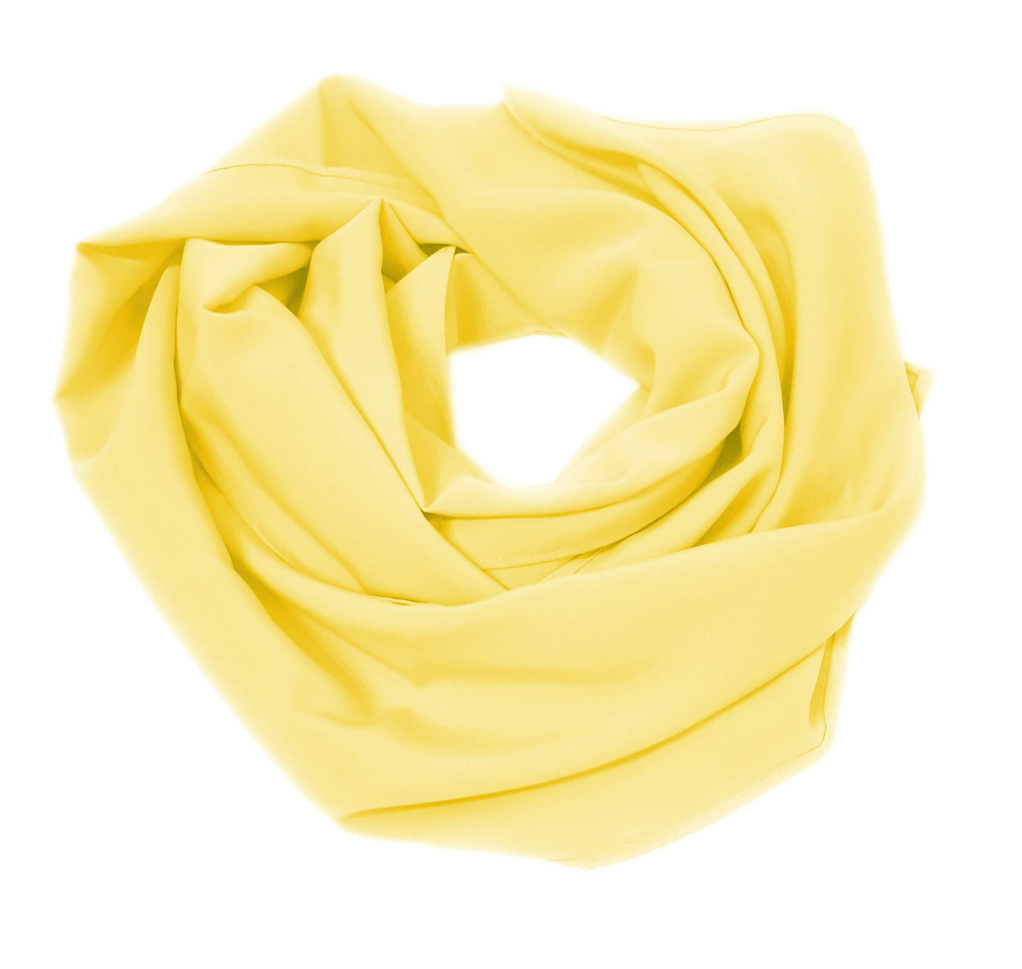 Chal de Fiesta Crepe de Seda – Elegancia Artesanal Hecha en Sevilla · Amarillo (50x150cm)