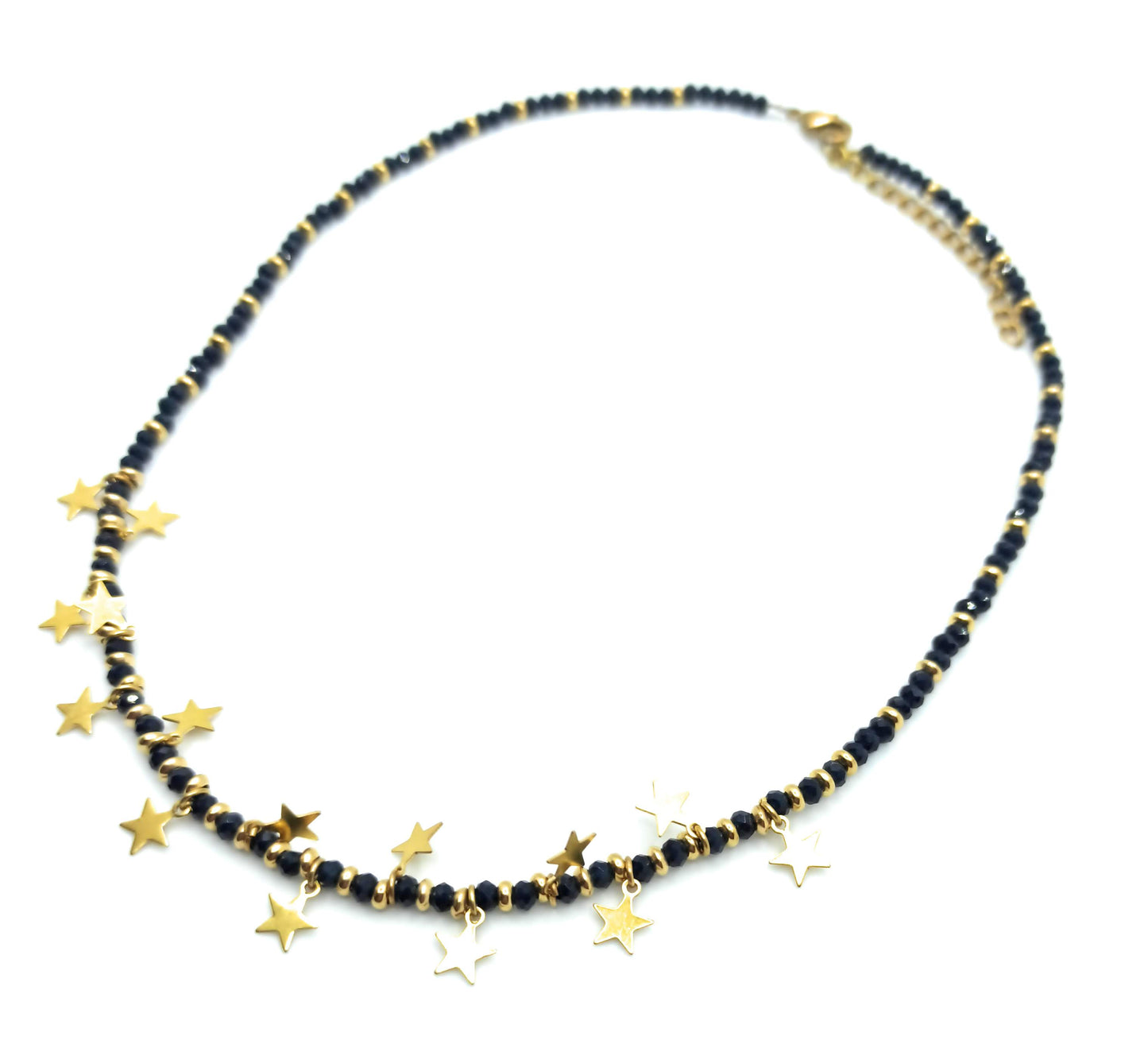 Collar Gargantilla Estrellitas · Marino Dorado