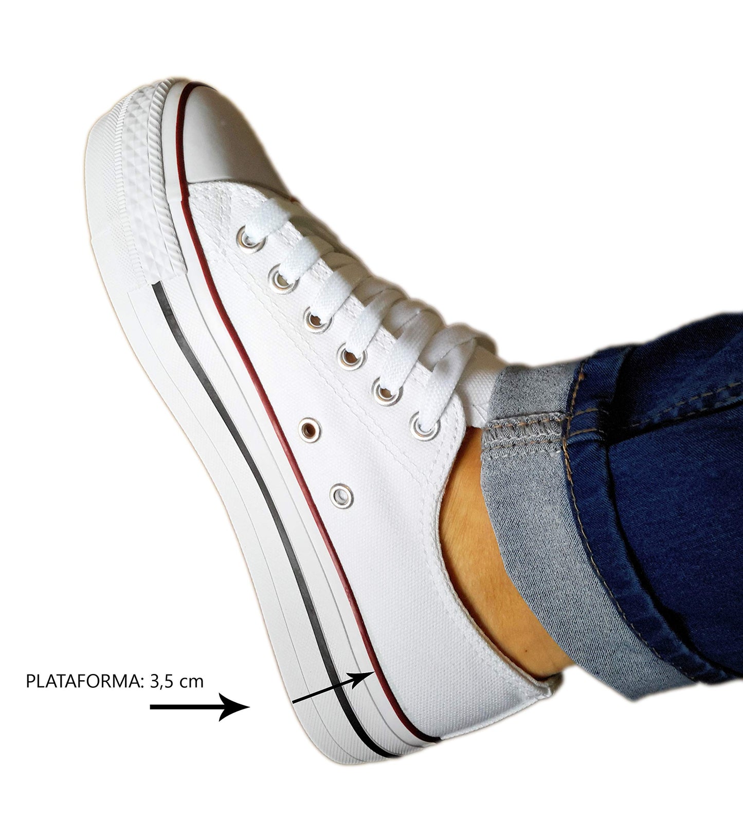 Zapatillas Blancas · Plataforma (T.37, T.39, T.40)