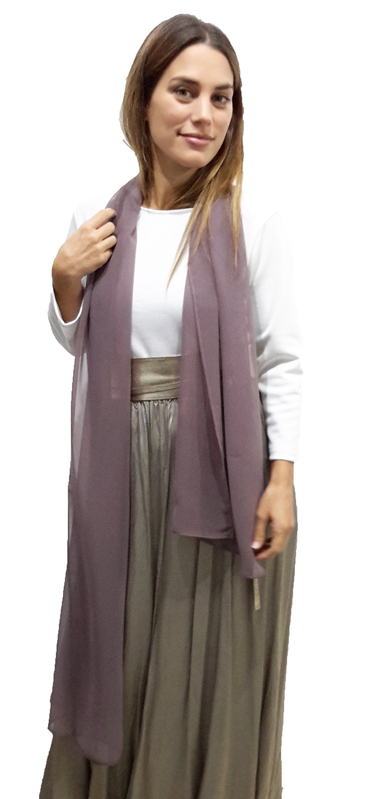 Chal de Chiffon · Malva (50x200cm)