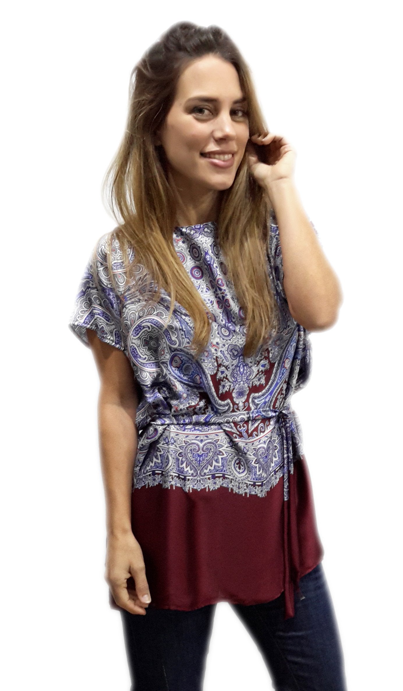 Túnica Satinada · Paisley
