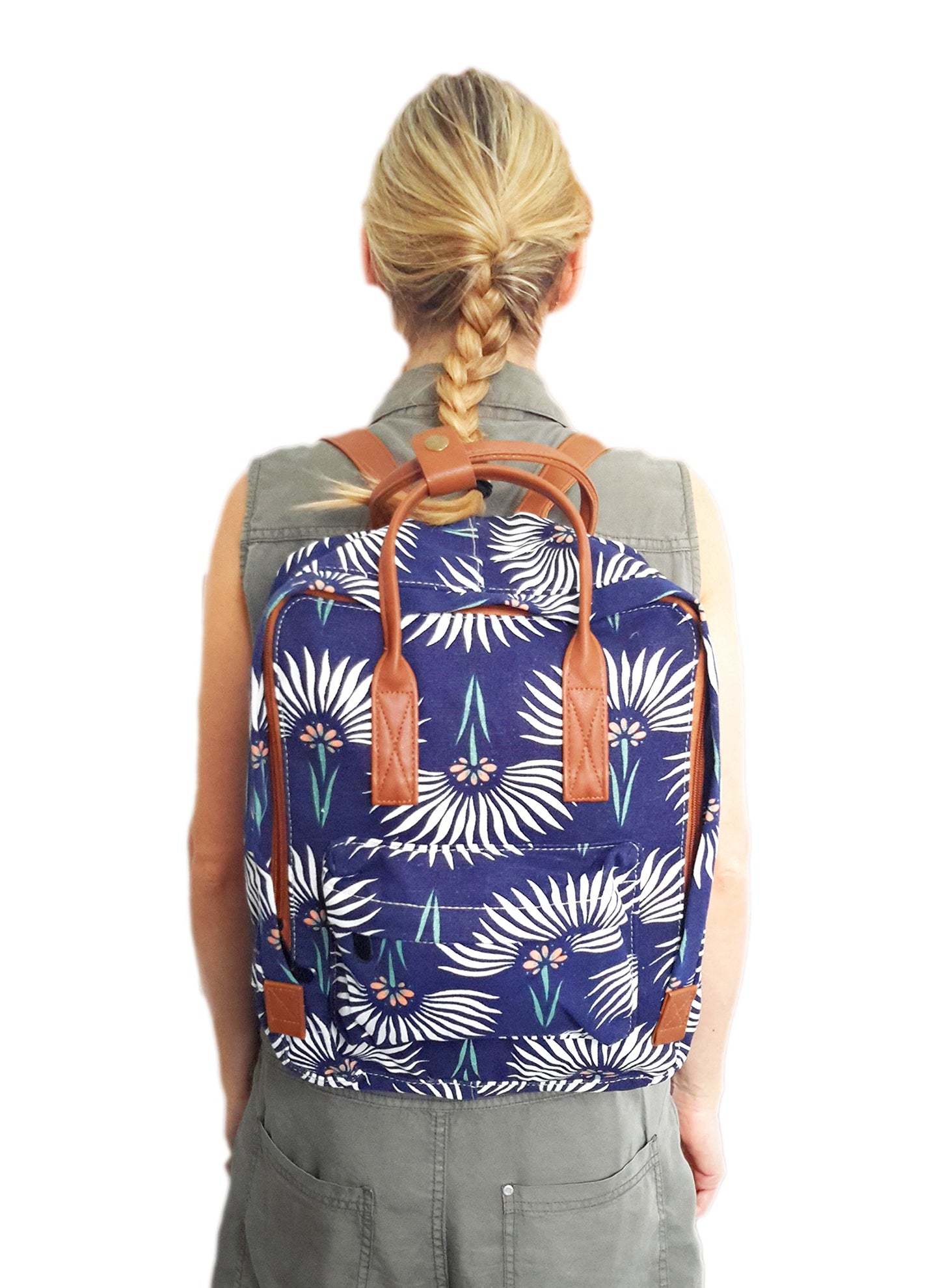 Bolso Mochila Estampada · Azul