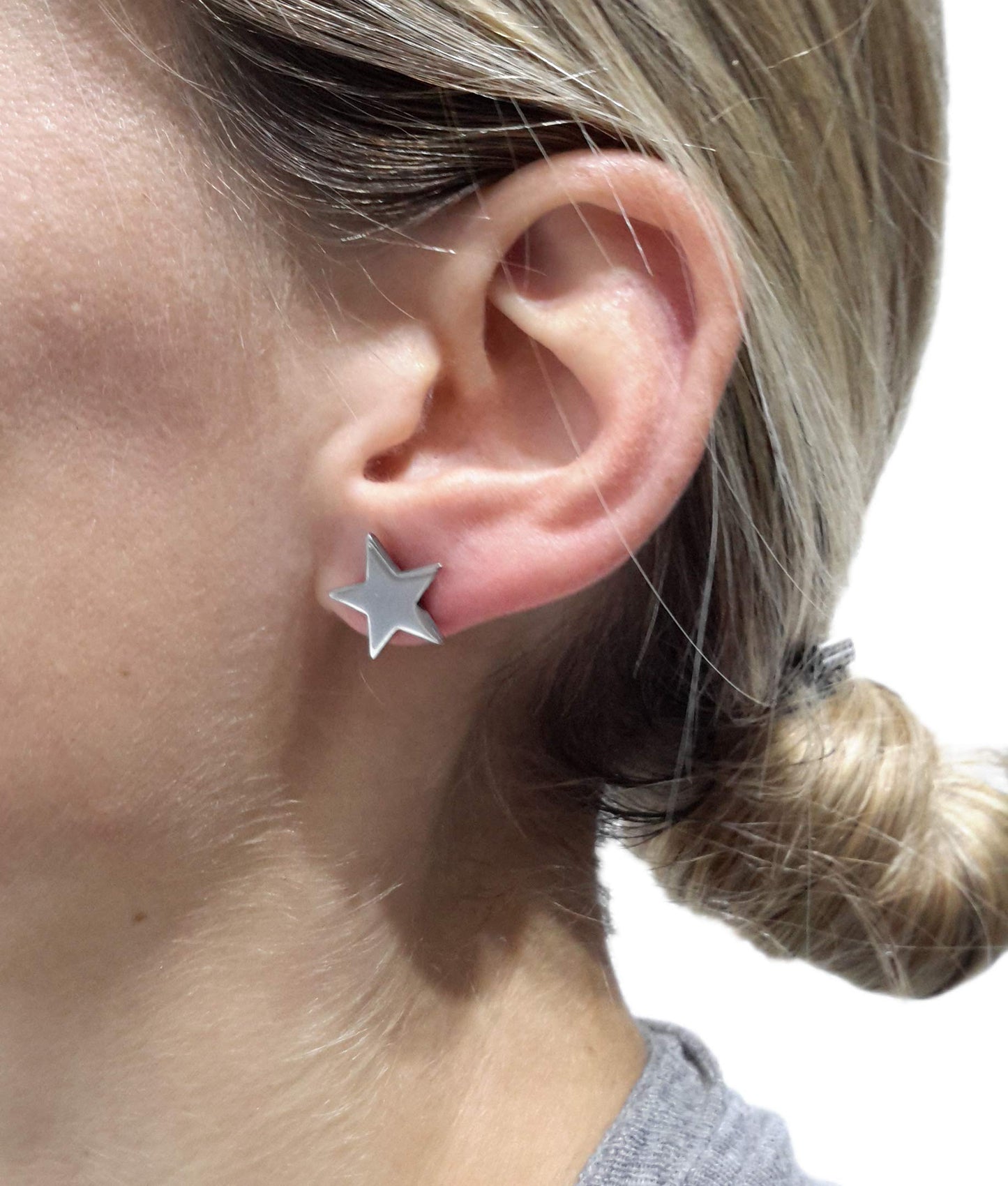 Pendientes Plateados · Estrellas