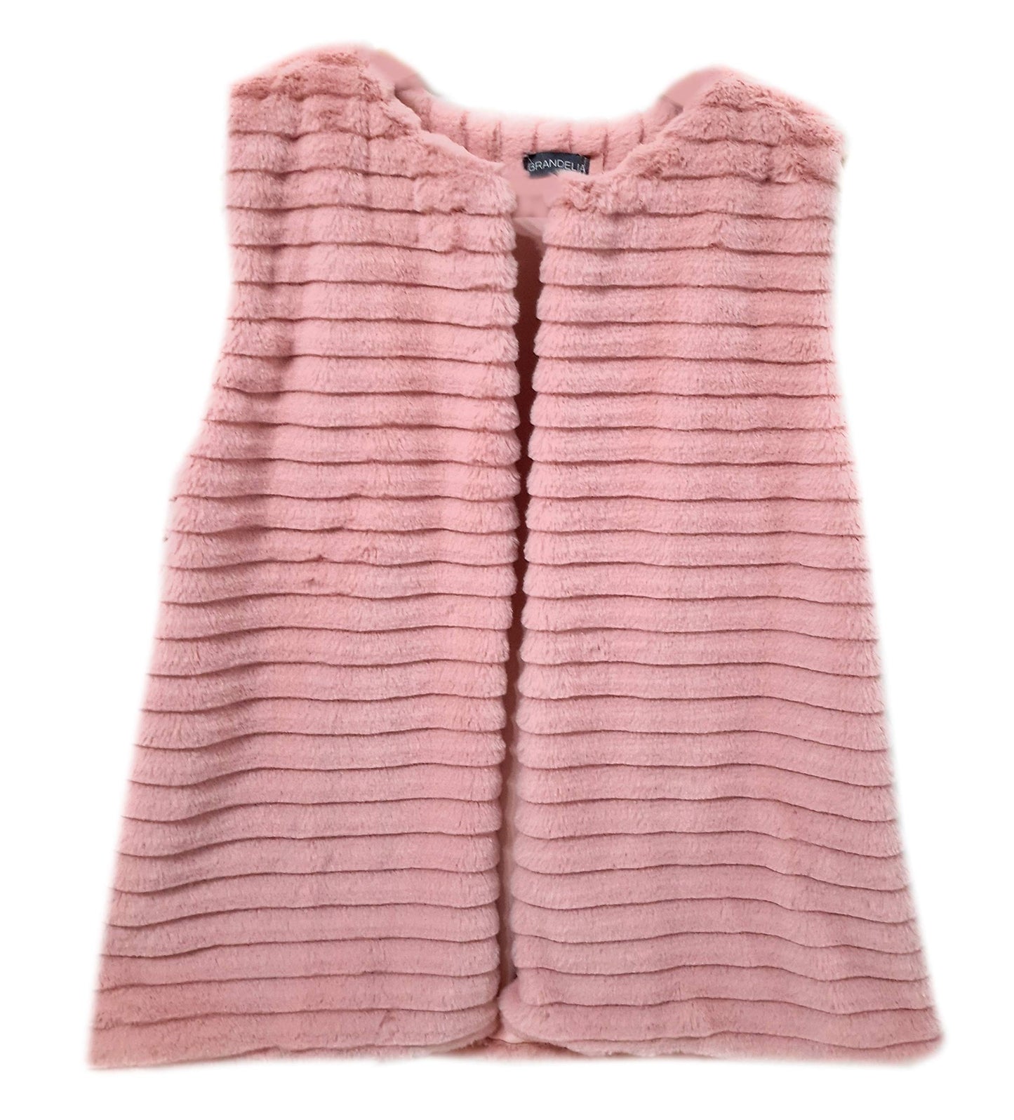 Chaleco de Pelo Sintético de Mujer – Elegante, Suave y de Tendencia · Pelo Sintético Rosa (talla única)