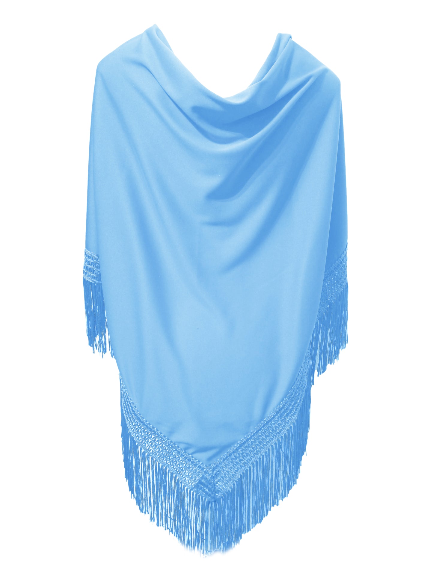 Mantoncillo grande y liso de flamenca · Azul Claro (160 x 85cm)