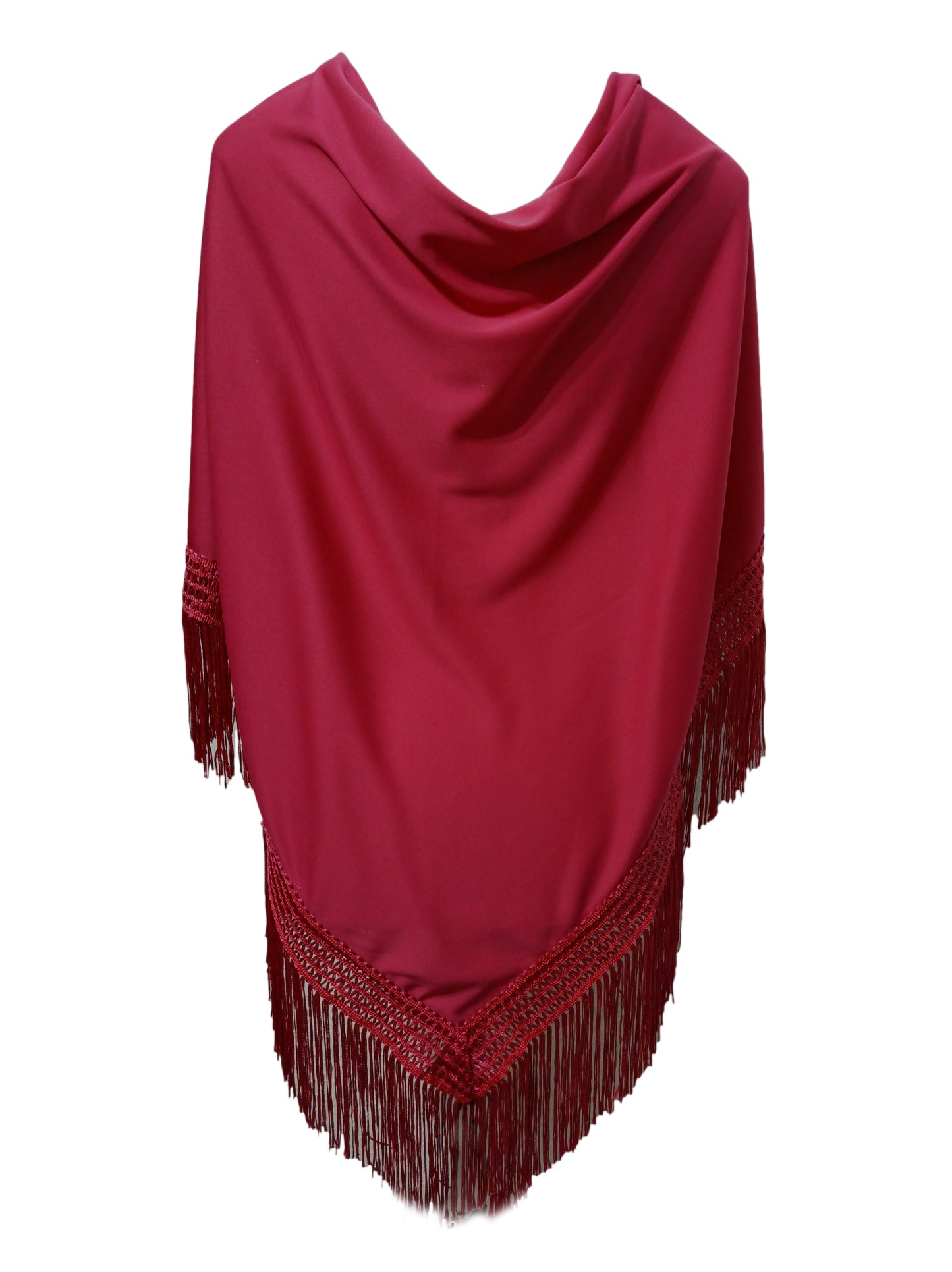 Mantoncillo grande y liso de flamenca · Burdeos (160 x 85cm)