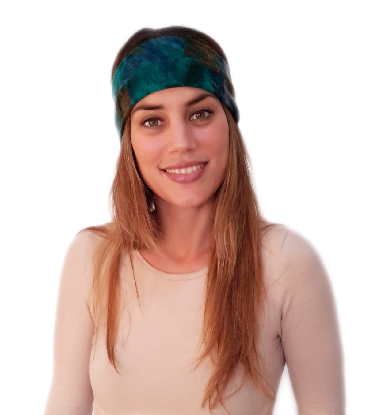 Cinta de Pelo Elástica · Flores Azul Marrón (Otoño-Invierno)