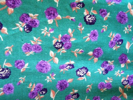 Bufanda Cuello Reversible · Florecitas/Morado