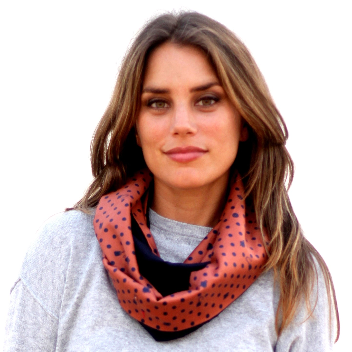 Bufanda Cuello · Lunares Teteras/Azul