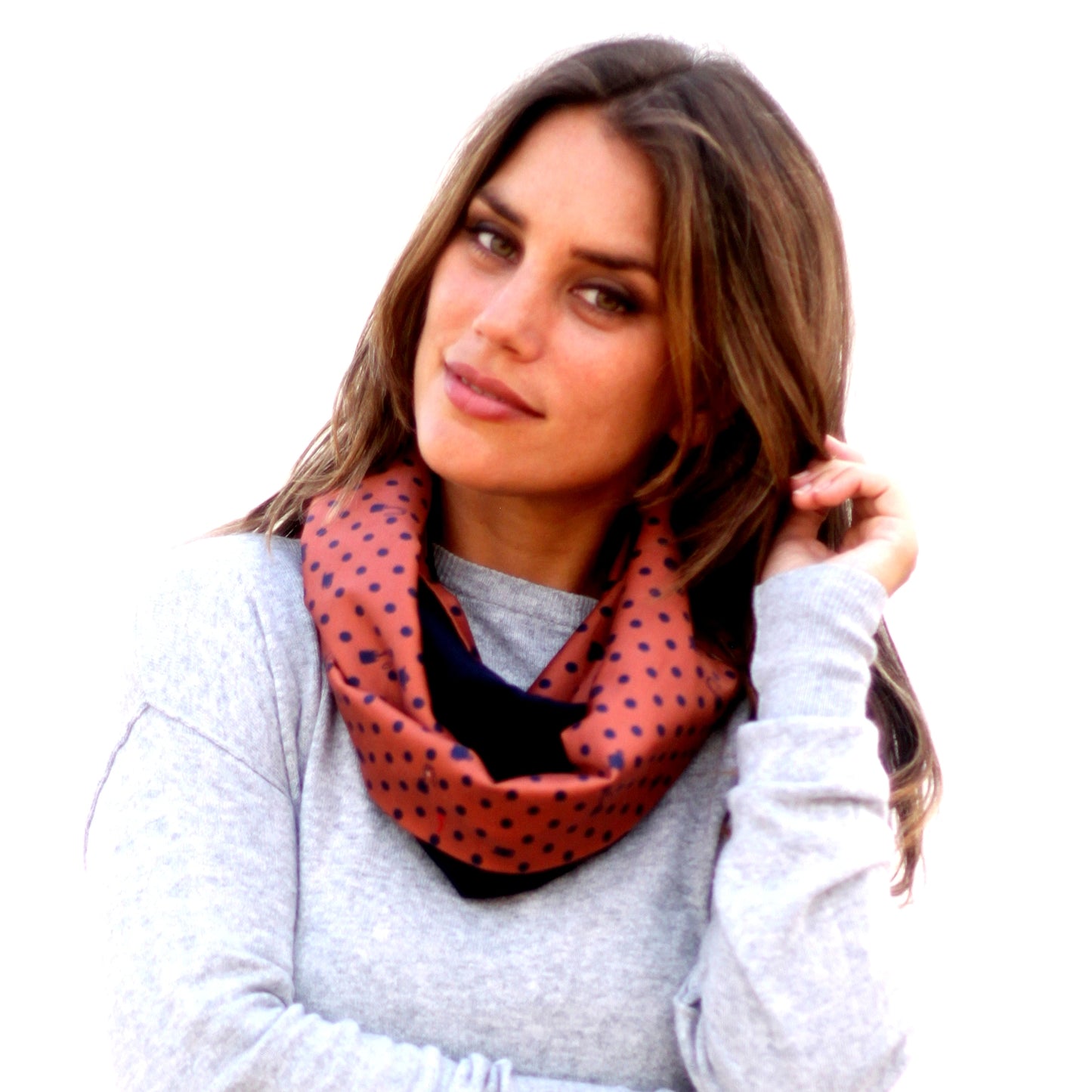 Bufanda Cuello · Lunares Teteras/Azul