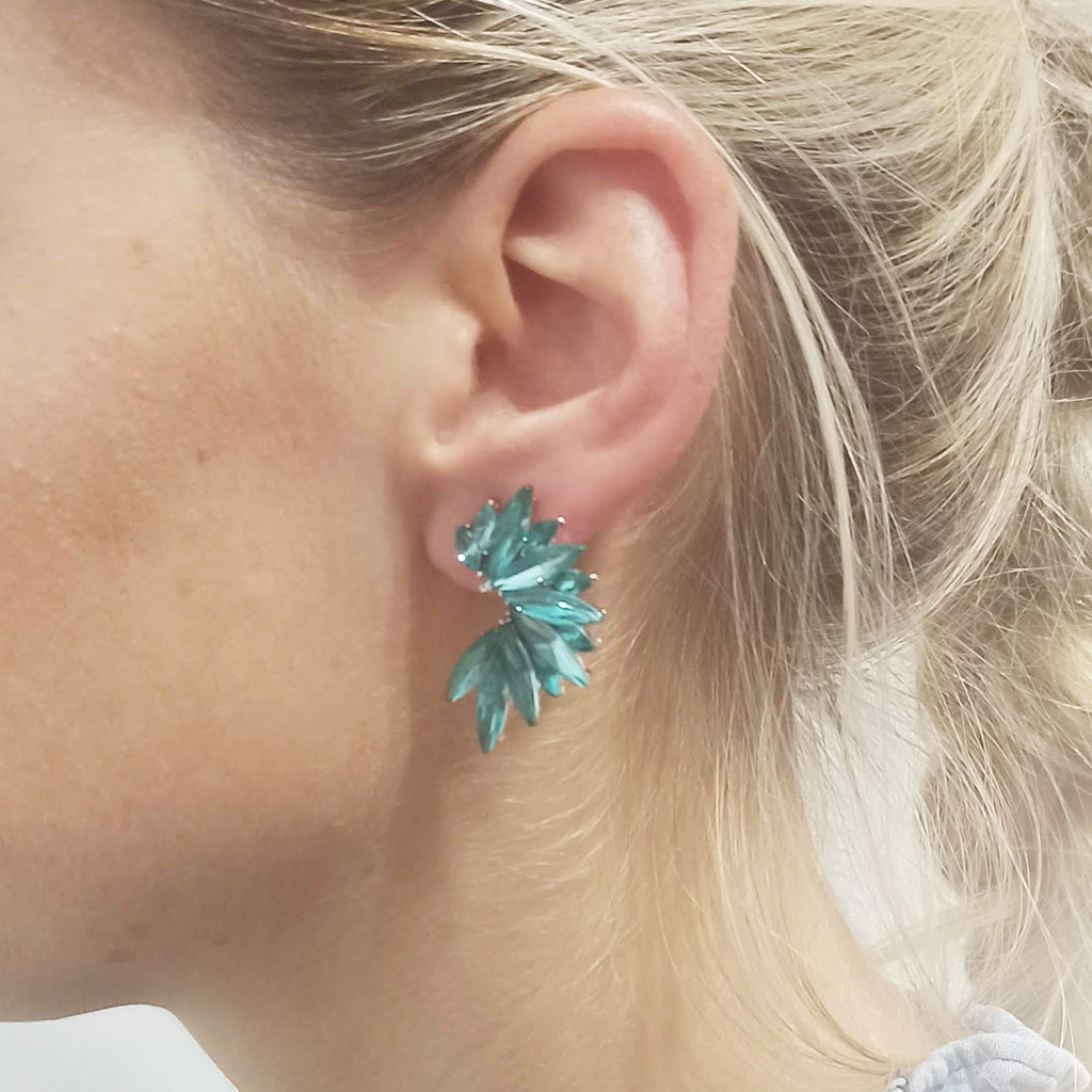 Pendientes Cristales Brillantes · Turquesa, Plata (últimas unidades!)