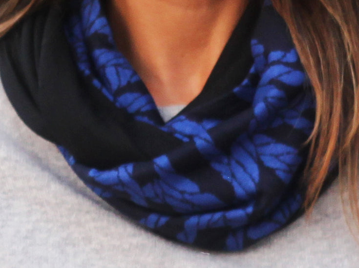 Bufanda Infinita Mujer Estampado Náutico Reversible – Suavidad y Estilo para el Invierno