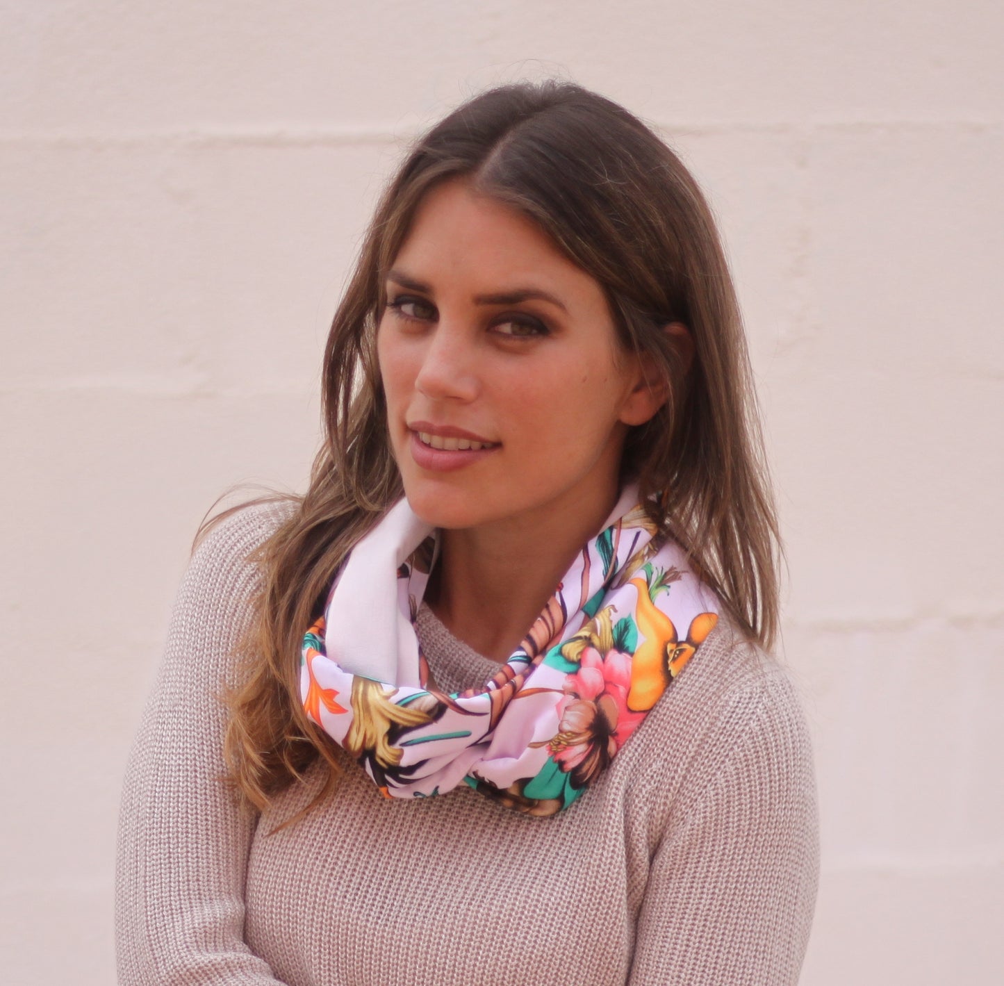 Fular Circular Reversible · Tropical / Rosa