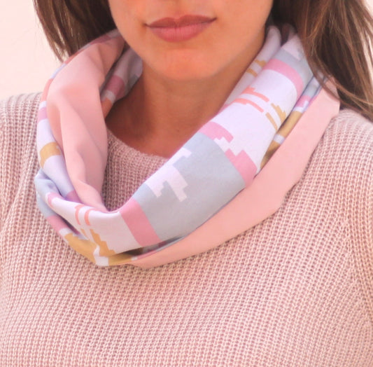 Fular Circular Reversible · IKAT / Nude