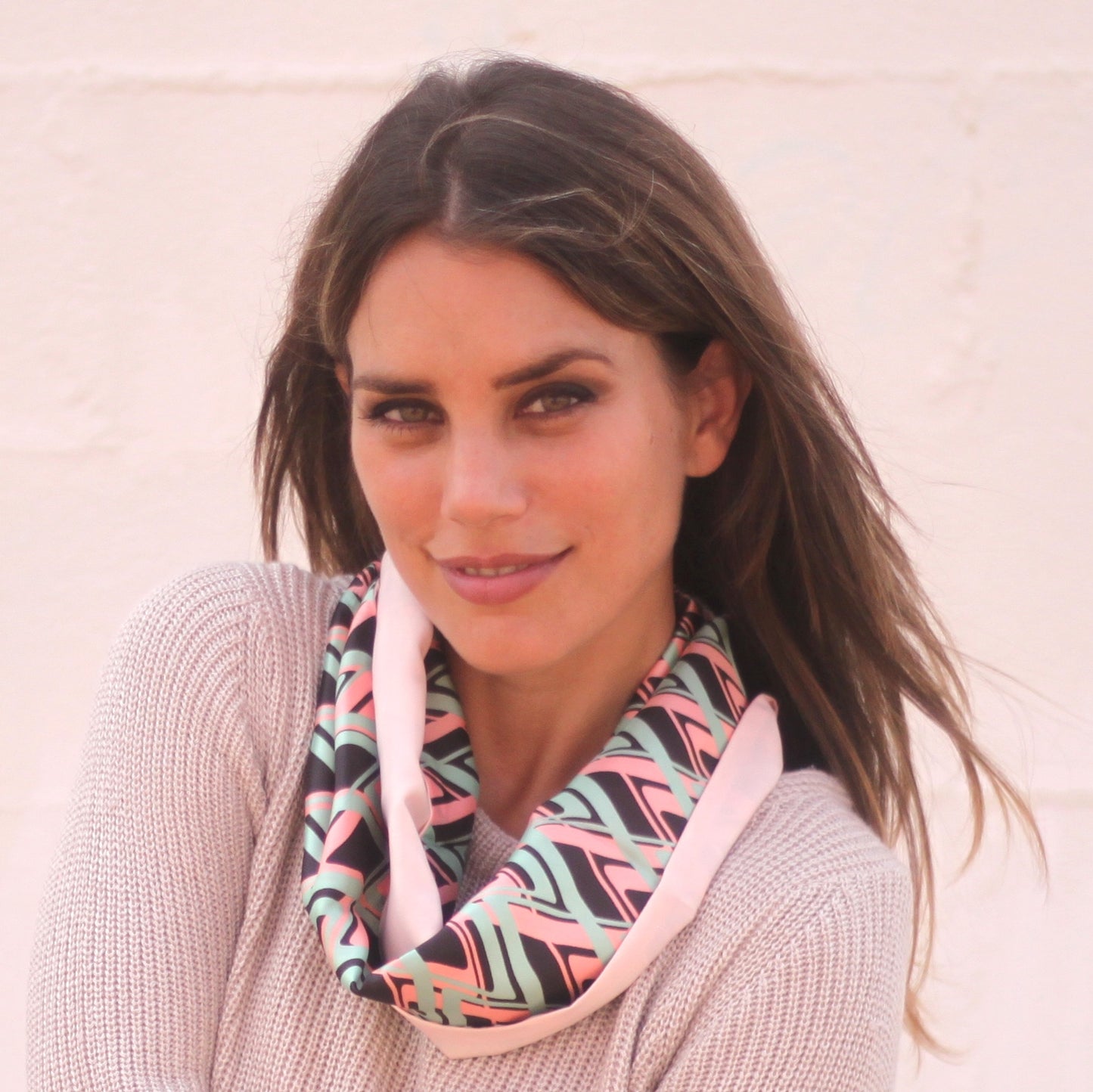Fular Circular Reversible · ZigZag / Rosa