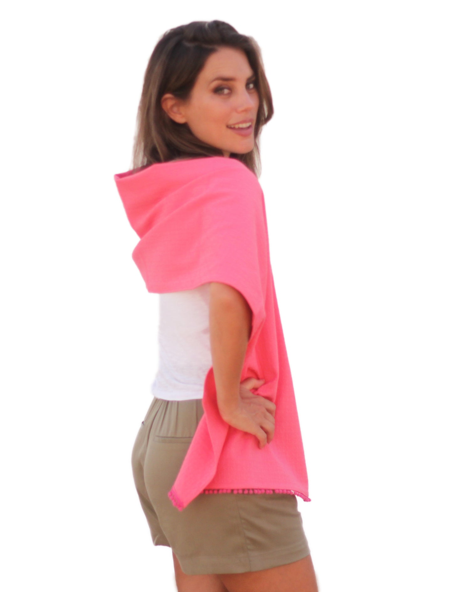 Fular con Madroños – Alegre, Artesanal y Hecho en Sevilla · Fucsia (42x175cm)