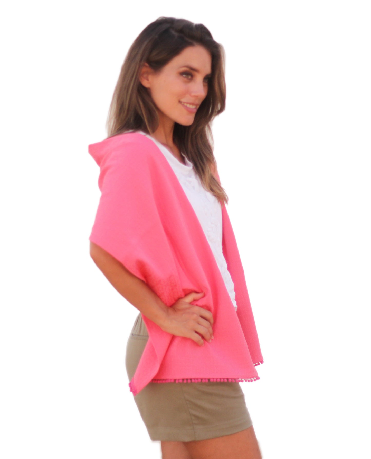 Fular con Madroños – Alegre, Artesanal y Hecho en Sevilla · Fucsia (42x175cm)