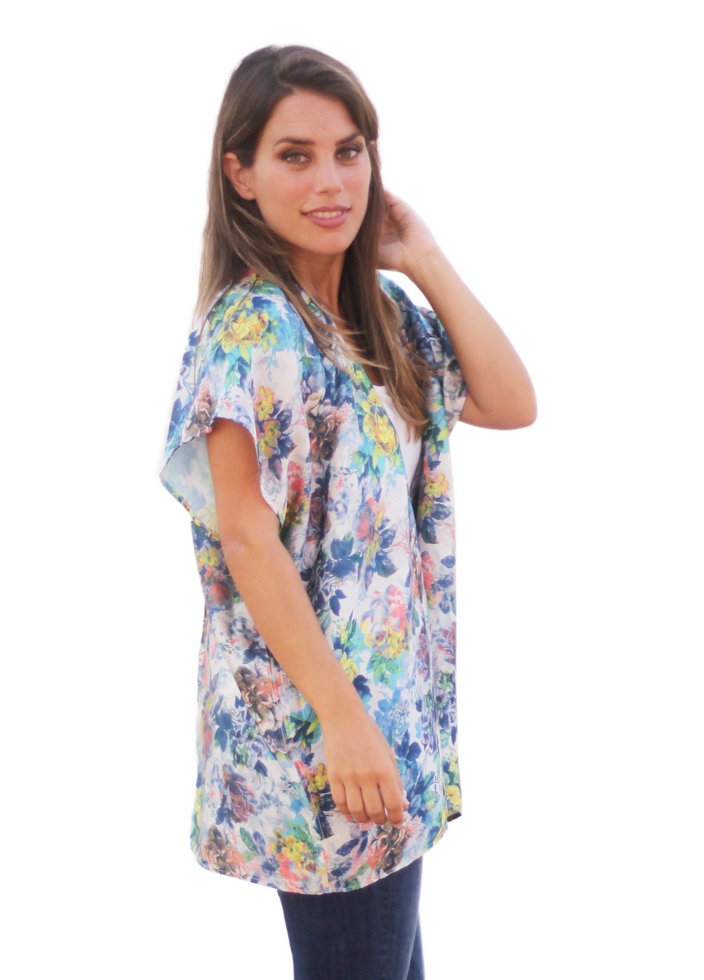 Kimono manga corta · Floral