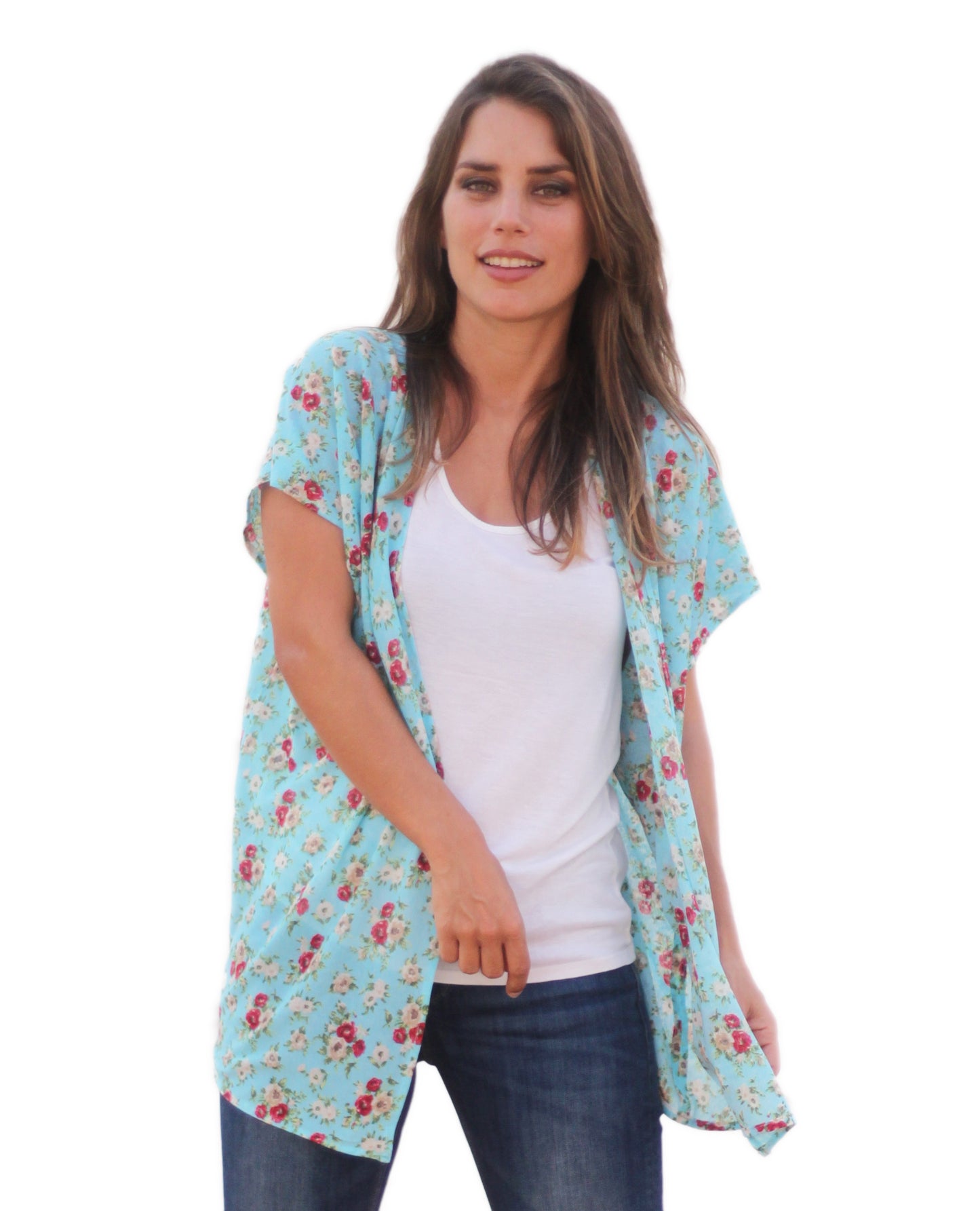 Kimono manga corta · Florecitas