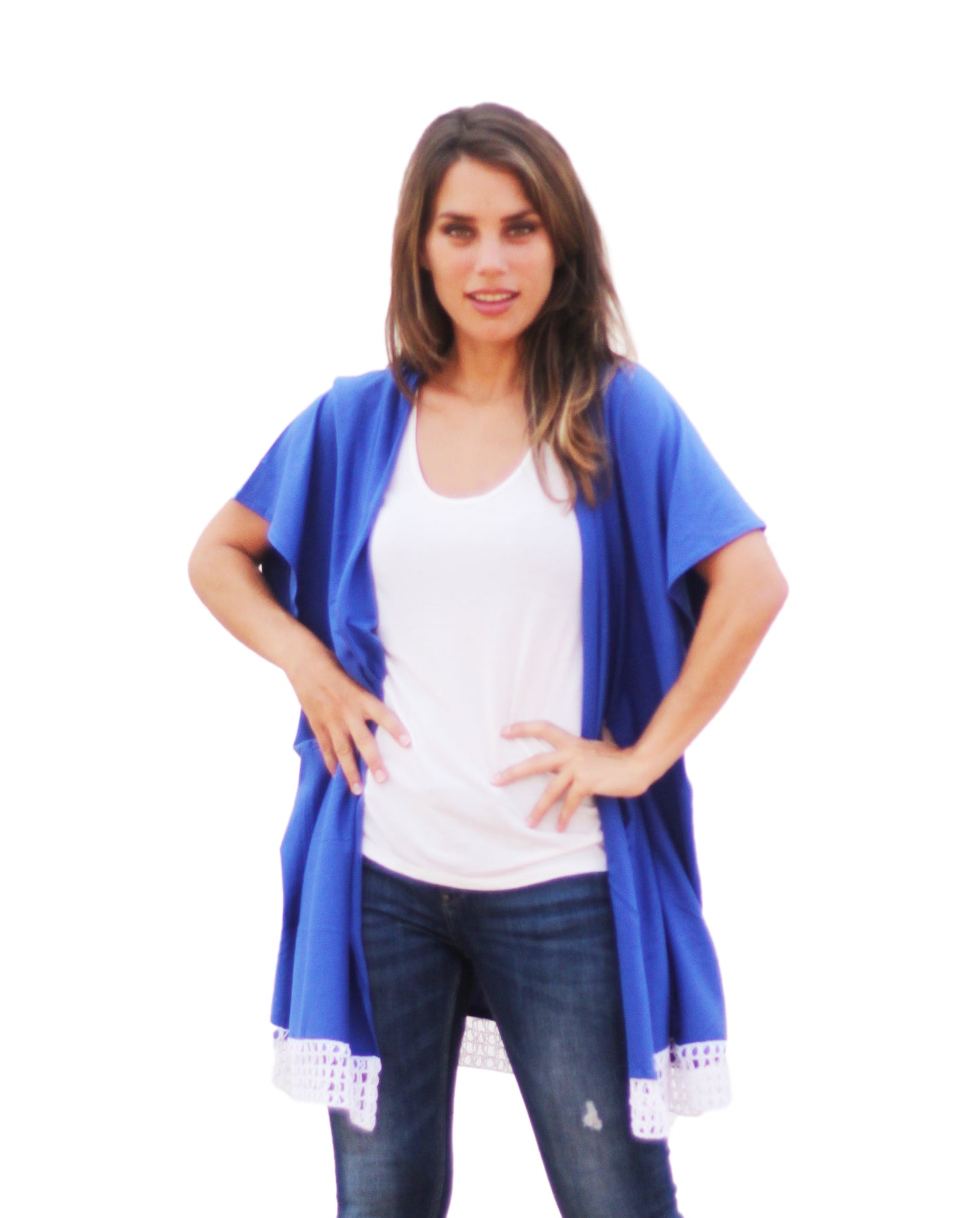 Kimono de punto · Azul