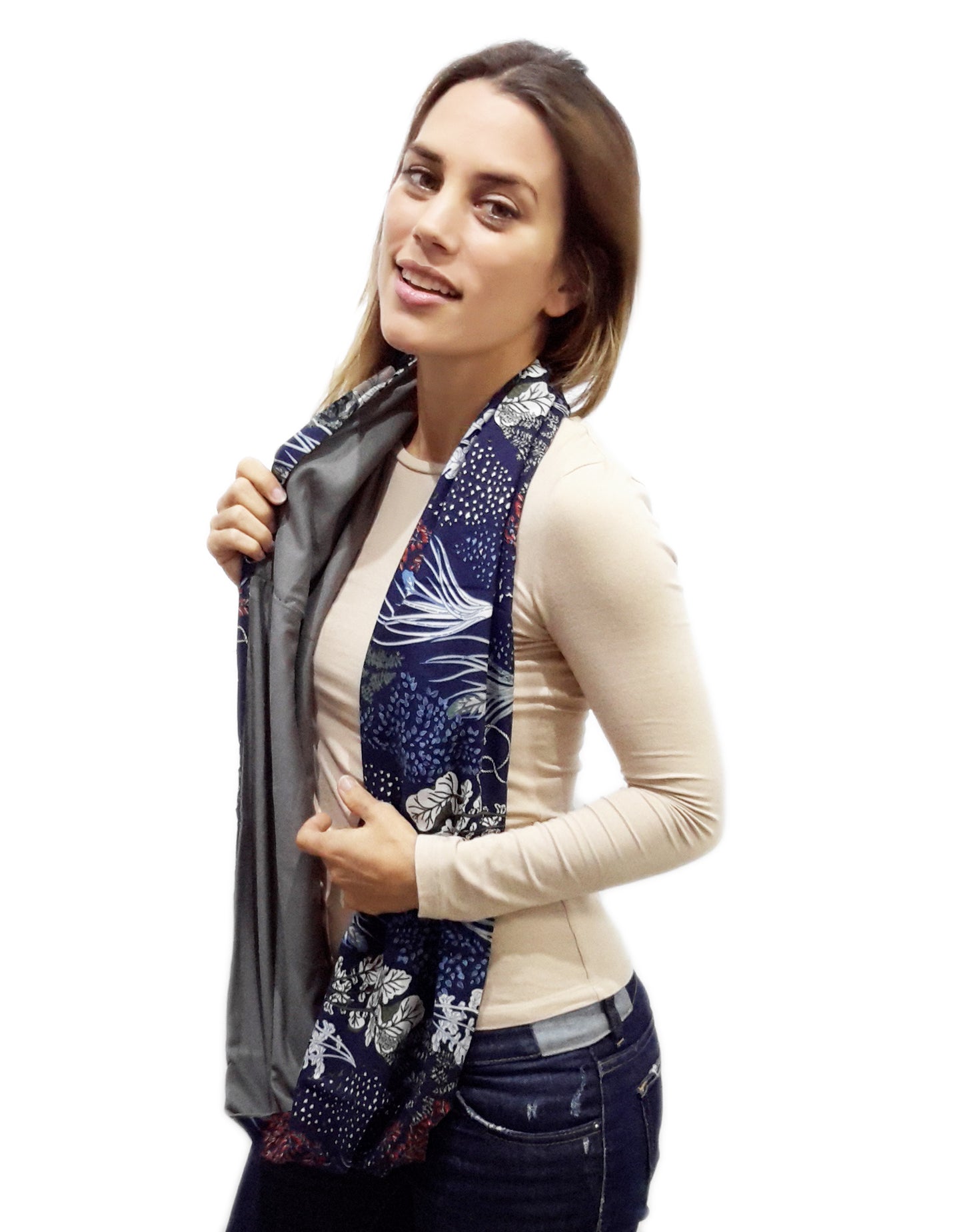 Bufanda Infinita Calentita Mujer – Suave, Elegante y Sin Lana · Fauna/Oliva