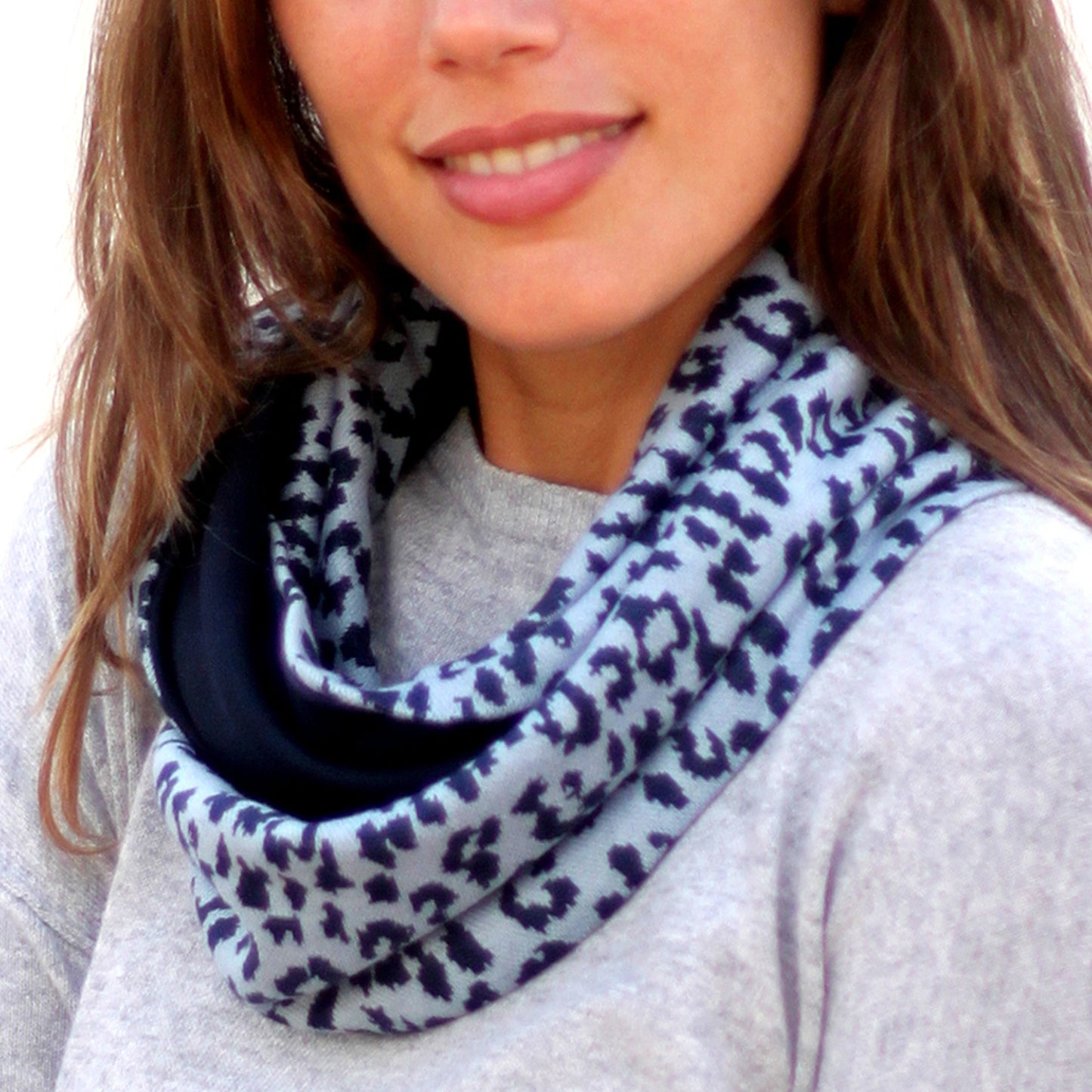Bufanda Cuello Reversible · Leo/Marino