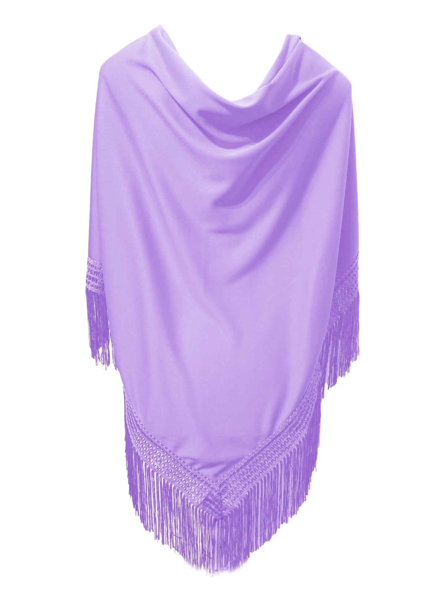 Mantoncillo grande y liso de flamenca · Lila (160 x 85cm)