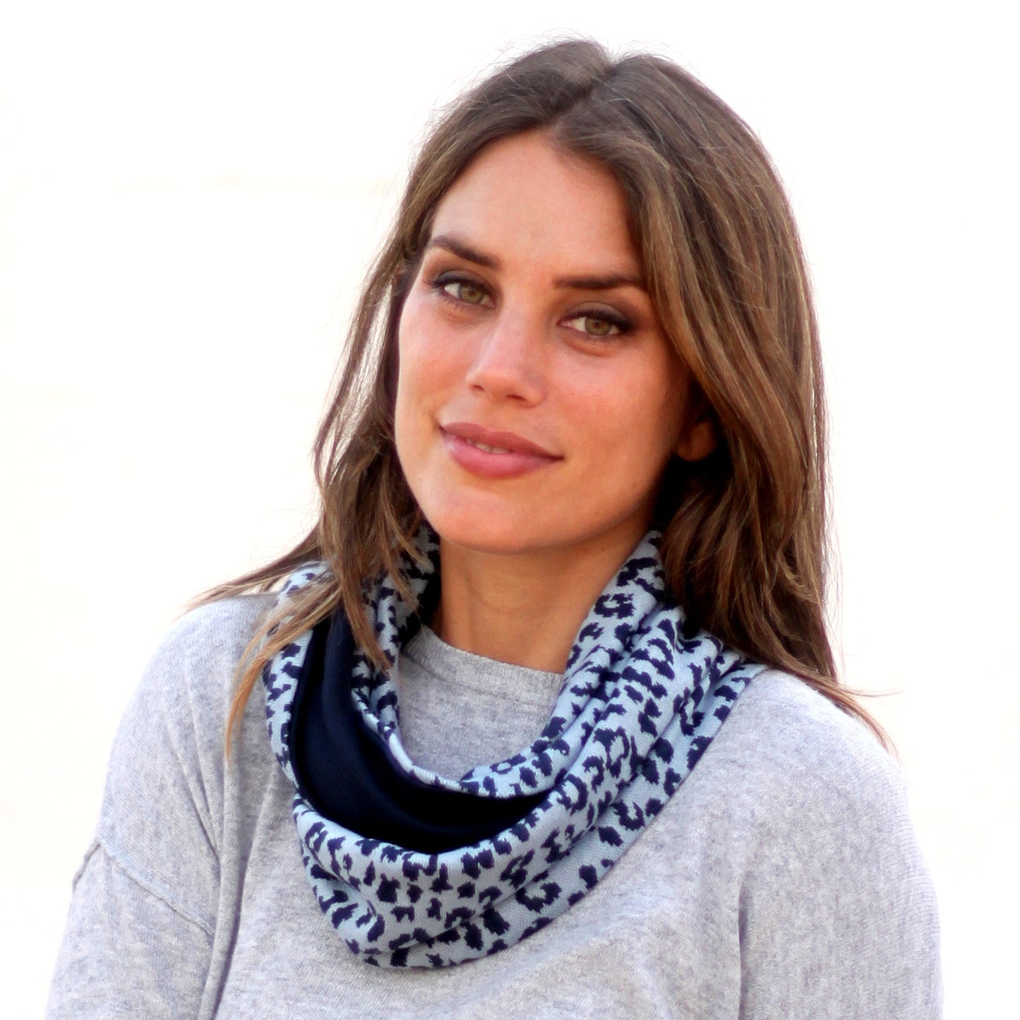 Bufanda Cuello Reversible · Leo/Marino