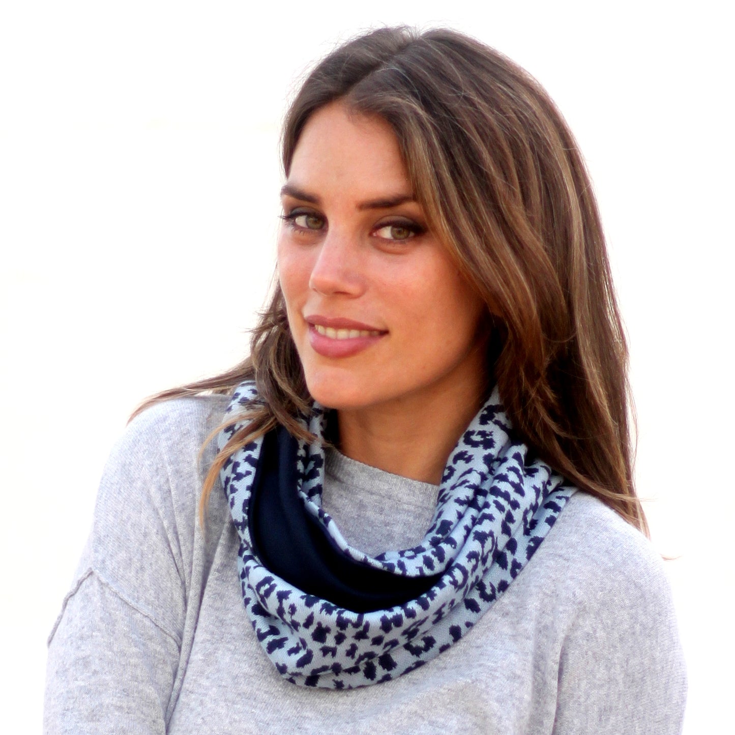 Bufanda Cuello Reversible · Leo/Marino